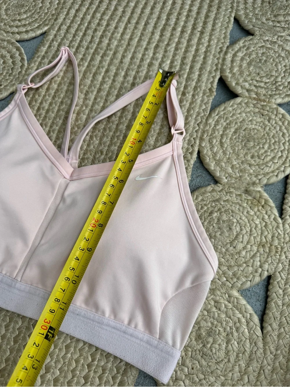 Nike Pale Pink Dri-FIT Adjustable Straps Sports Bra Size XL